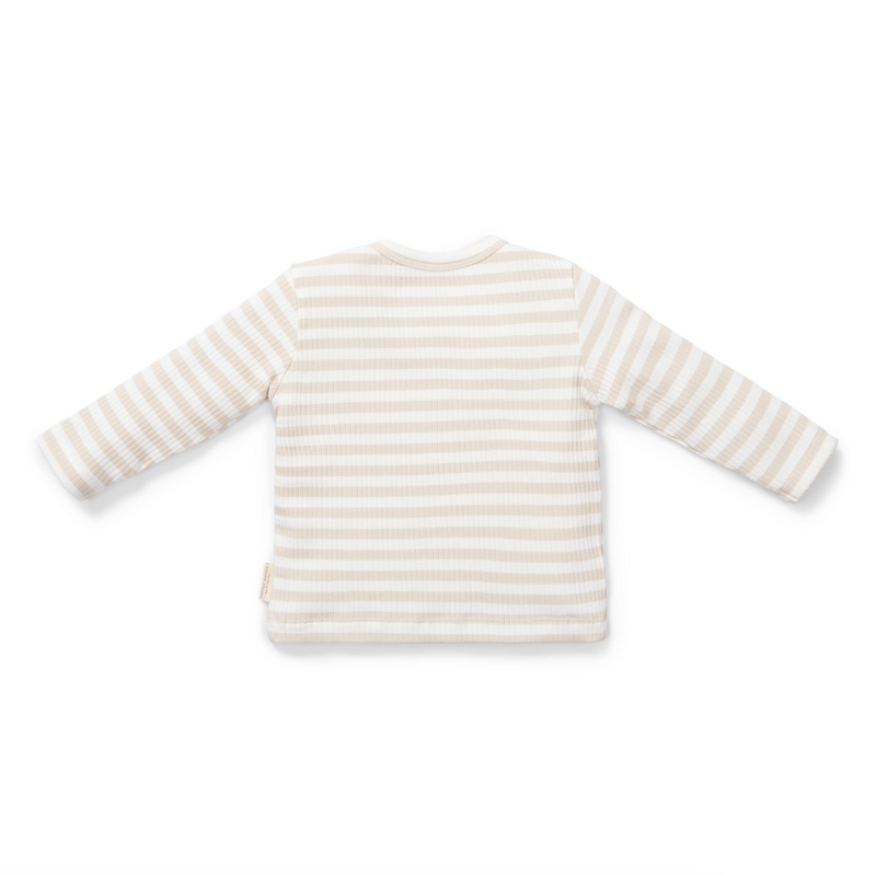 Little Dutch Shirt Stripe Sand White