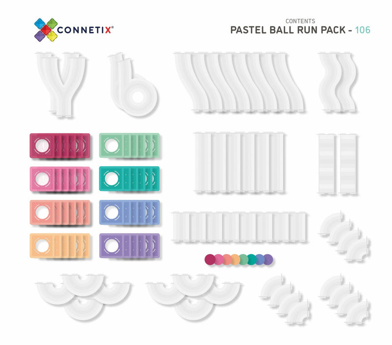 Connetix Pastel Ball Run Set 106