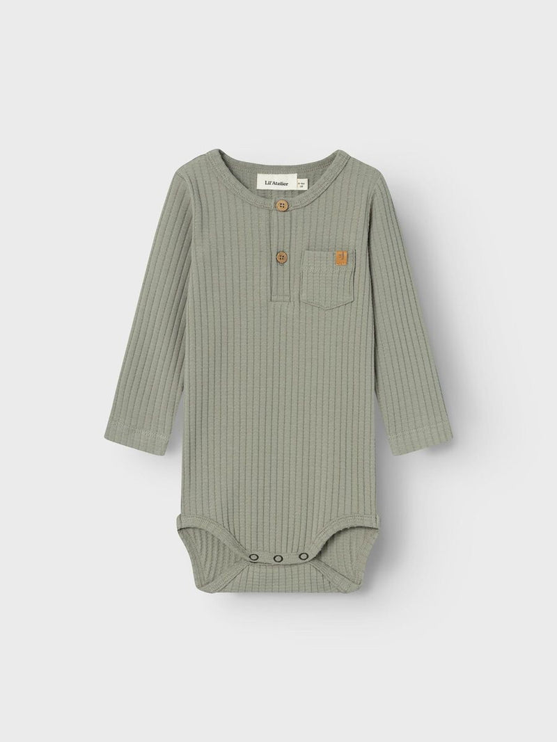 Lil' Atelier Baby Romper Dimo Dried Sage