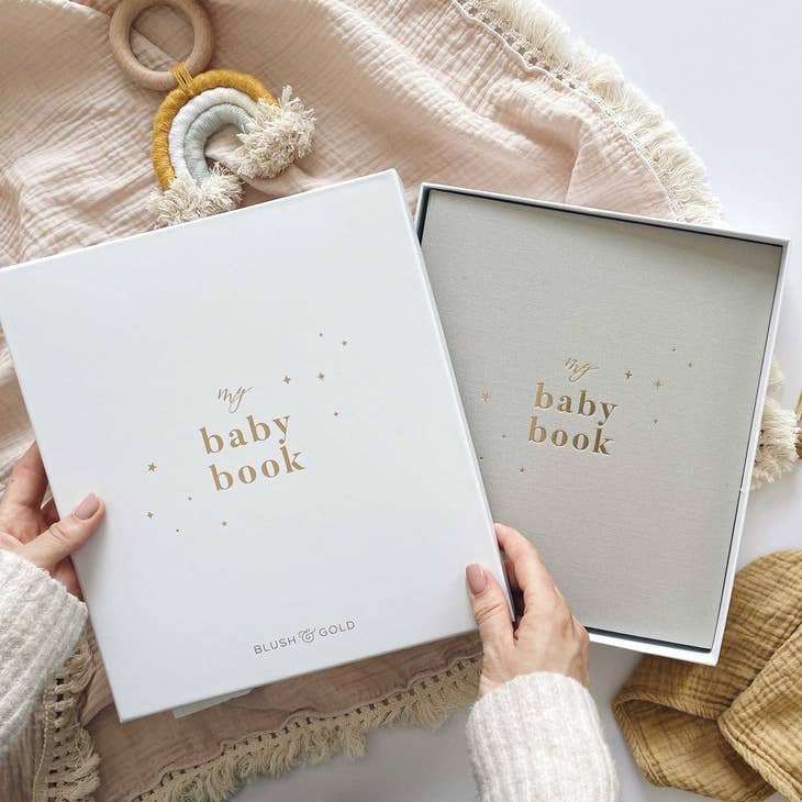 Blush & Gold Invulboek My Baby Journal Goud Wit Met Geschenkbox - PRE-ORDER
