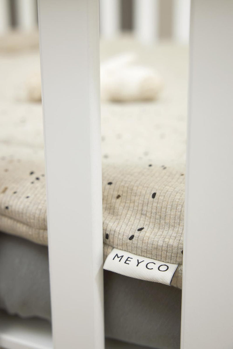 Meyco Boxkleed Rib Mini Spot Sand Melange