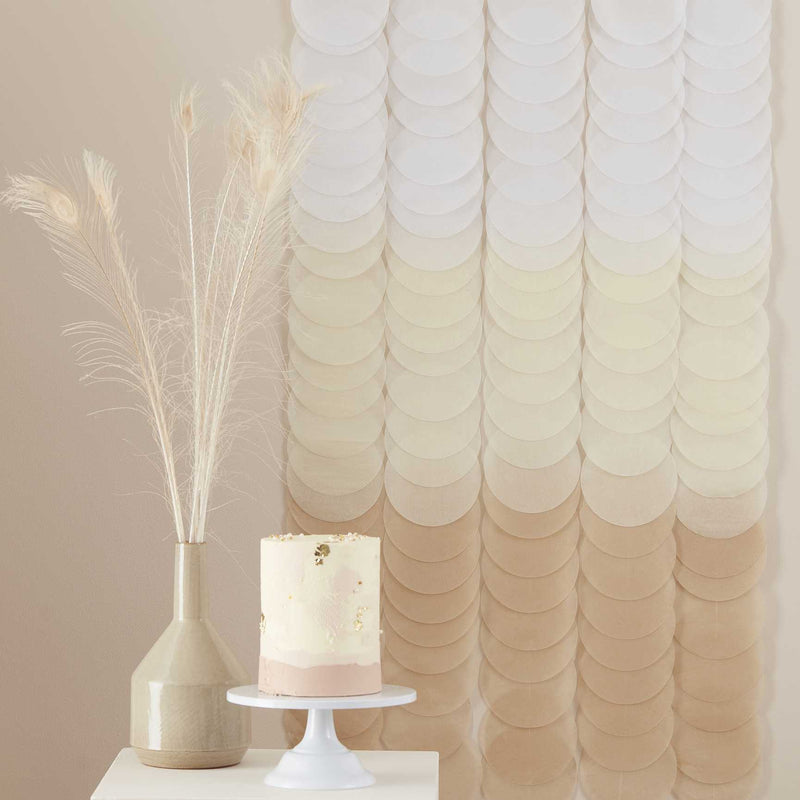 Ginger Ray Backdrop Tissue Paper Neutral Ombre*