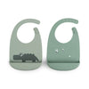 Done By Deer Slab Silicone Croco Green 2-pack