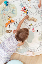 Play & Go Opbergzak Speelkleed Trainmap Bears