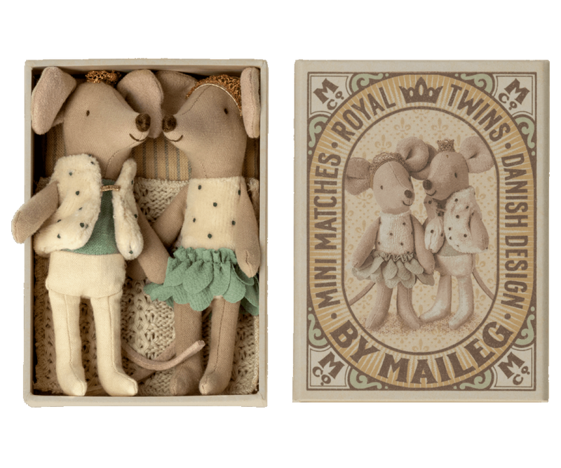 Maileg Baby Muis In Box Royal Tweeling - 11 cm