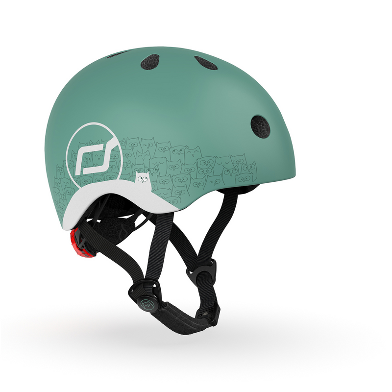Scoot and Ride Helm Reflective Forest XS