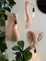 Light & Living Wandlamp Elephant Velvet Zand