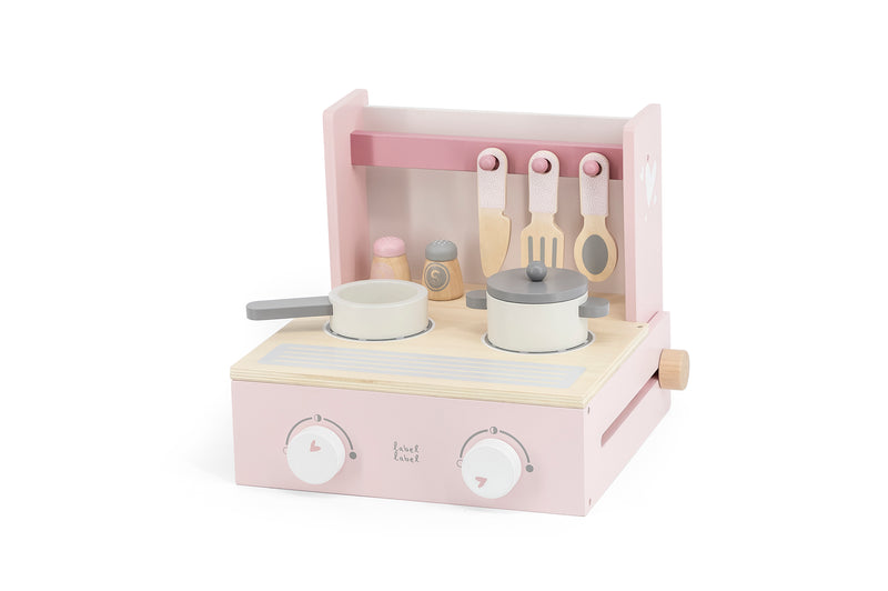 Label Label Houten Mini Keukentje Inklapbaar Pink