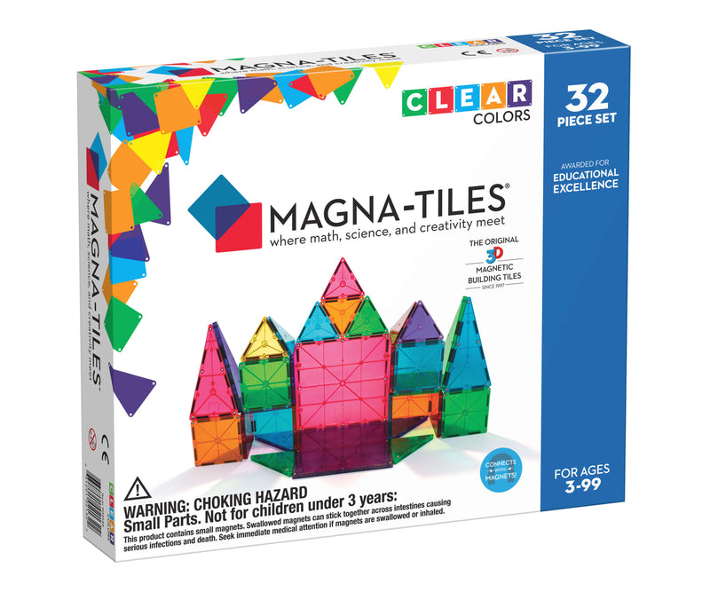 MAGNA-TILES Clear Colors Set 32