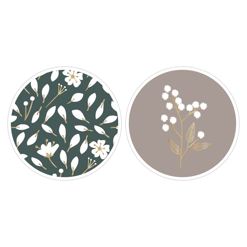 House of Products Stickers Flowers Petrol Grey*