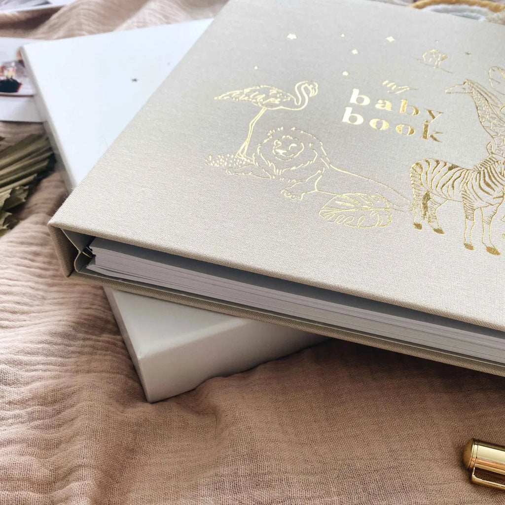 Blush & Gold Invulboek My Baby Safari Met Geschenkbox