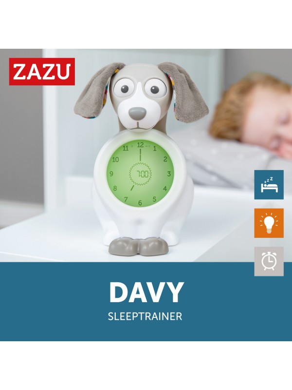 ZAZU Slaaptrainer Nachtlampje Dog Davy Taupe