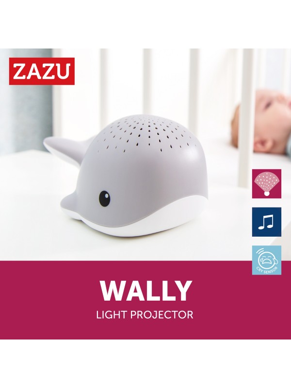 ZAZU Nachtlamp Projector Met Muziek Wally Grijs